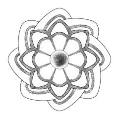 Tattoo Flower Abstract White Floral