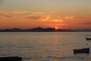 Coucher de soleil sur la mer