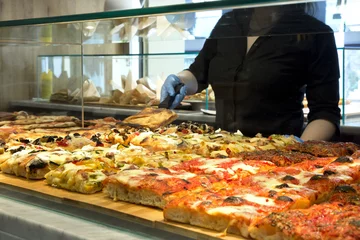Crédence de cuisine en verre imprimé Pizzeria l& 39 alimentation de rue