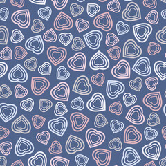 Seamless pattern with stylized heart symbol. Romantic wallpaper. Happy Valentine's day, wedding, love concept