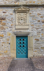 Blue door of the castle of Stadthagen