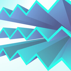 Abstract geometric background with blue triangle shapes