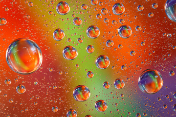 Abstract background with bright multicolored drops