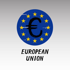Currency - Grunge - European Union