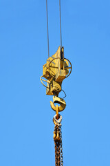 Fototapeta premium Crane winch with hook
