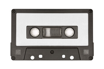 Vintage audio cassette tape isolated on white background
