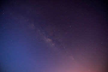 lean milky way and millions stars on the sky with minimal cloud 