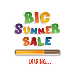 Big summer sale loading poster template.