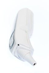 Electronic medical infrared thermometer isolated on white, Digital ear thermometer