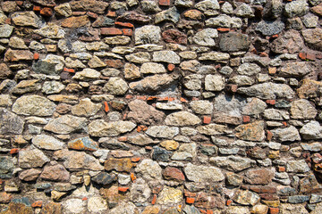 Wall at Dolcoath Mine, Tuckingmill, Cornwall. Could be used as a background for mining themes. Cornish engine houses were typically rough built of granite and any othe material available.