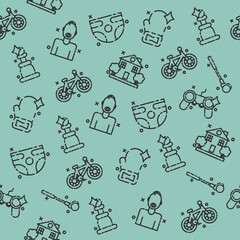 Fatherhood icons set pattern