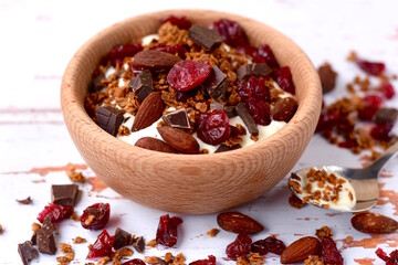 Dark Chocolate and Cranberry Granola