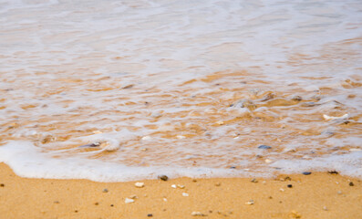 Beautiful seawater on the sand beach