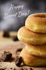 donuts and text happy donut day
