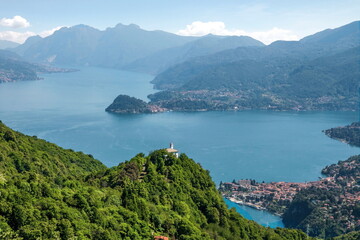 Fototapeta na wymiar Santuario della Madonna di Breglia - Lago di Como - Menaggio - Italy