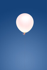Fototapeta na wymiar pink balloon on blue background for graphic concept 
