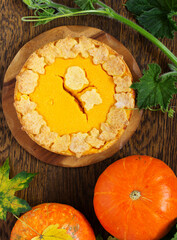 Pumpkin Pie on Thanksgiving Day feast.