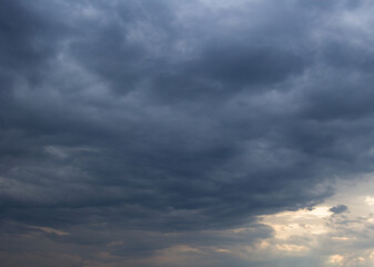 Obraz premium Dramatic Storm Clouds. Sunset.