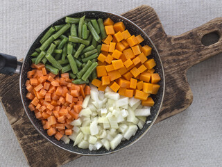 Fresh vegetables is a natural products. 