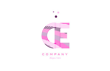ce c e alphabet letter logo pink purple line icon template vector - obrazy, fototapety, plakaty