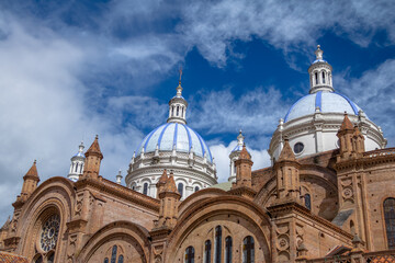 Blue Dome of Inmaculada Concepcion Cathedral - Cuenca, Ecuador