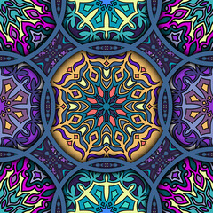 Seamless pattern. Vintage decorative elements. Hand drawn background. Islam, Arabic, Indian, ottoman motifs. Perfect for printing on fabric or paper.