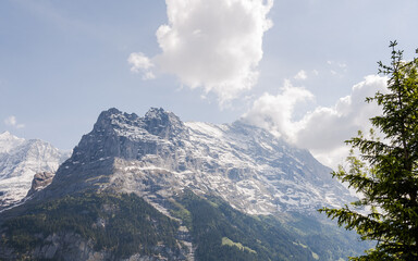 Grindelwald, Dorf, Berner Oberland, Eiger, Eigernordwand, Alpen, Wanderweg, Wanderferien, Schweizer Berge, Frühling, Sommer, Schweiz