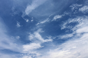 clear blue sky and cloudy