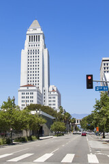 Fototapeta na wymiar Los Angeles City Hall building 