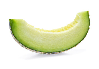 Slices of melon isolated on white background.