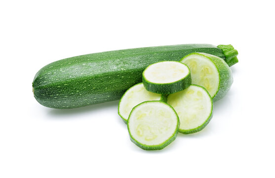 zucchini isolated on white background