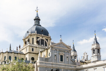 Fototapeta premium street view of downtown madrid, The city has a population of almost 3.2 million