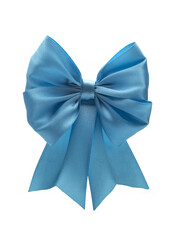 Blue bow on a white background