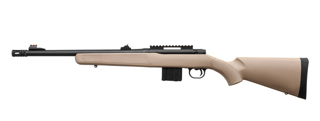 Gun rifle isolated on white