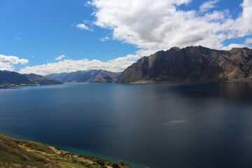 Naklejka na ściany i meble Lake Hawea- Neuseeland