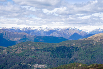 Fototapeta premium View from the Monte Lema Switzerland