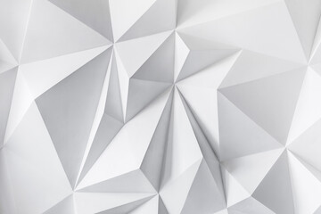 Abstract background of polygons on white background.