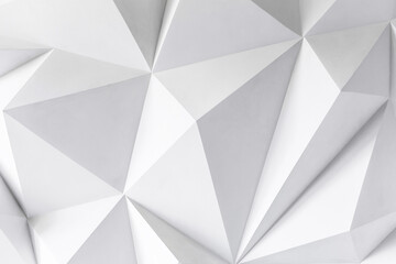 Abstract background of polygons on white background.