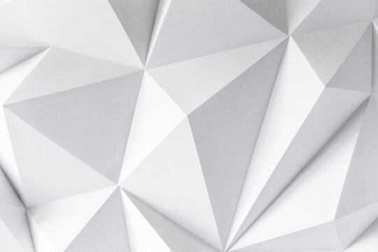 Abstract background of polygons on white background.