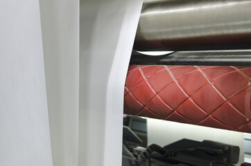 Offset printing machine in work