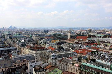 View of Vienna from St. Stephen`s Cathedral, Austria