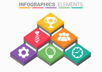 INFOGRAPHICS element abstract design the number top five list template