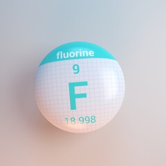 3D rendering periodic table icon