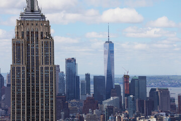 Fototapeta na wymiar Tight view of the Manhattan skyline