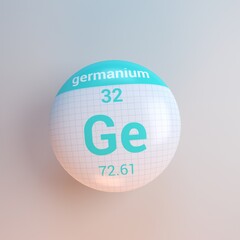 3D rendering periodic table icon germanium