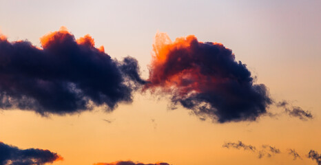 Colorful clouds over East Frisia
