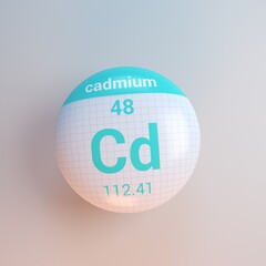 3D rendering periodic table icon