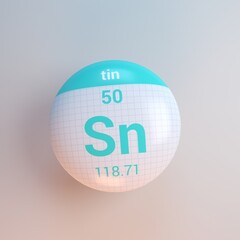3D rendering periodic table icon