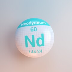 3D rendering periodic table icon