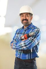 Mature Hispanic builder